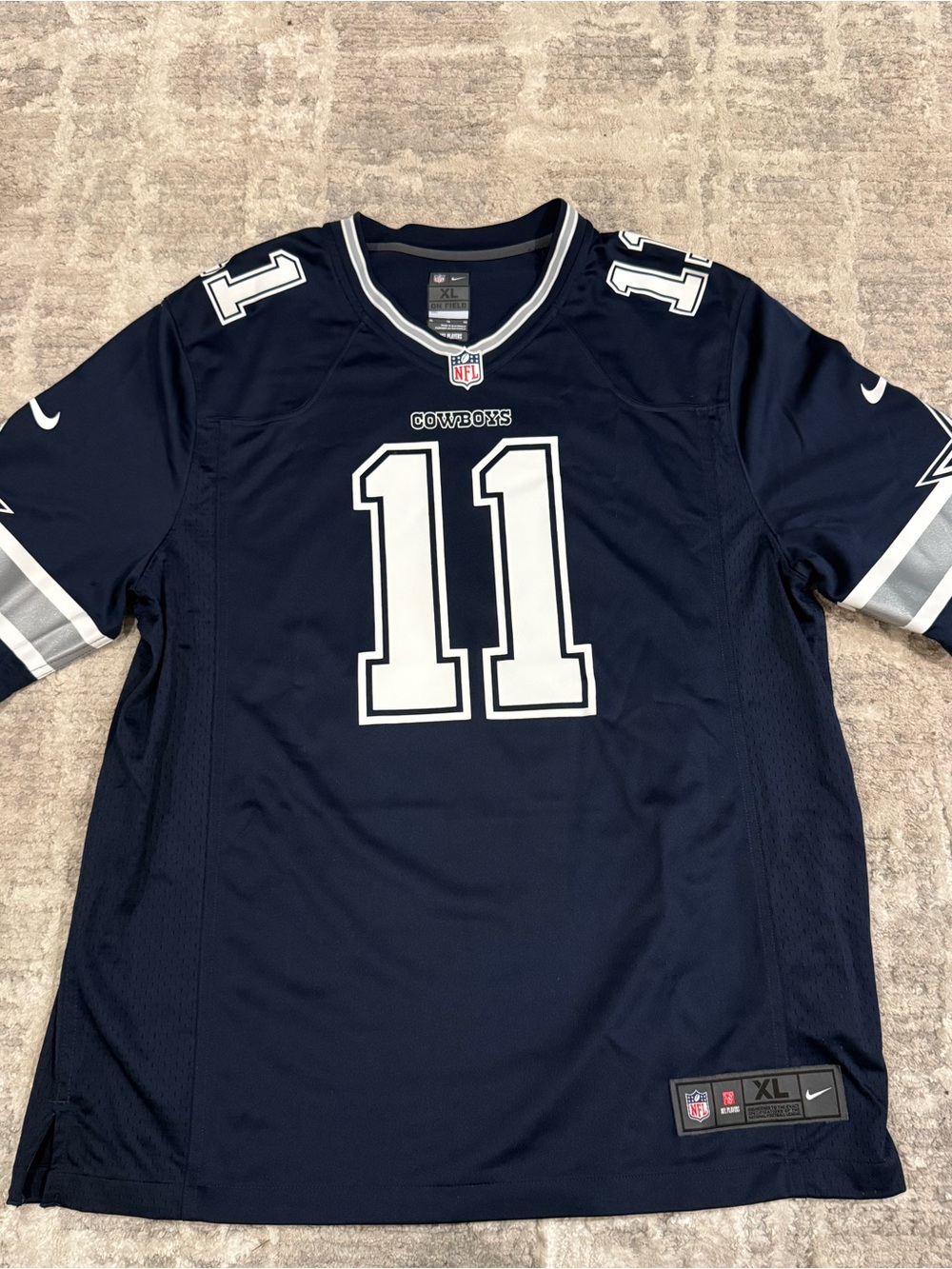 Nike Cowboys #11 Cole Beasley Navy and White Football Jersey